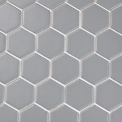 Gạch Mosaic Gốm lục giác men bóng chip to MLGB003